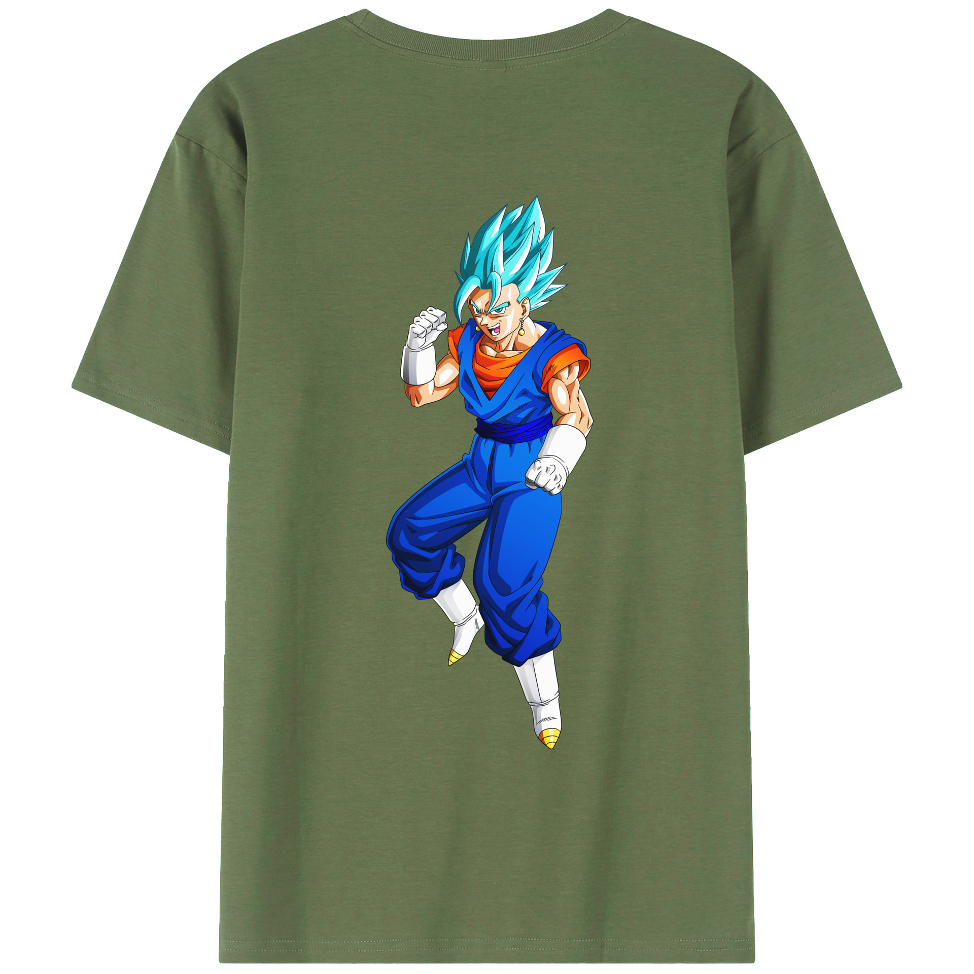 （画像用） ドラゴンボール ベジット DRAGON BALL Vegetto 綿100％ メンズ半袖Tシャツ（バックプリント） 通気性
